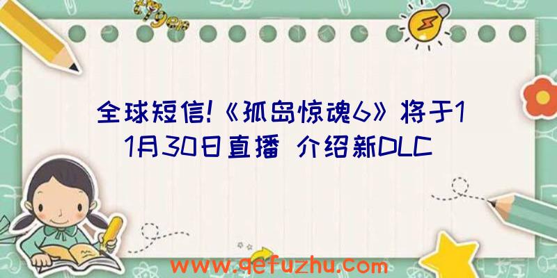 全球短信!《孤岛惊魂6》将于11月30日直播